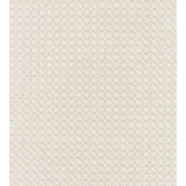 The House of Scalamandré Floret Embroidery Fabric, Champagne For Sale