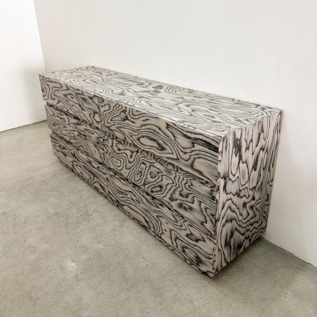 Vintage 6-Drawer Dresser – Postmodern Memphis Style, Ettore Sottsass Style 1980s Retro For Sale - Image 9 of 11