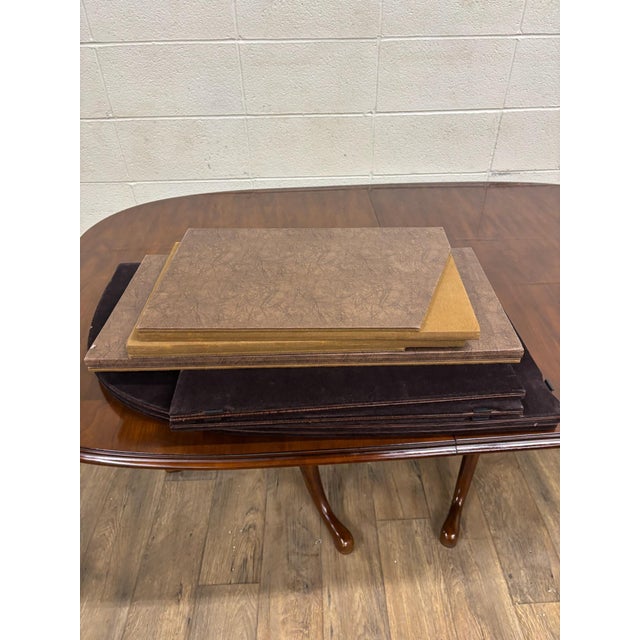 Vintage Drexel Georgian Style Cherry Double Pedestal Dining Table For Sale - Image 16 of 16