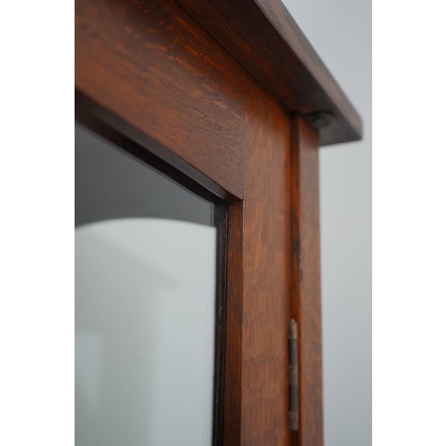 Brown Stickley Mission Oak Arts & Crafts Antique Bookcase For Sale - Image 8 of 11