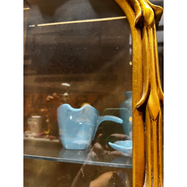 1970s Stunning Gilded Gold Ornate Oversized Display Cabinet With Glass Shelves For Sale In Atlanta - Image 6 of 12