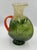 Kosta Boda by Kjell Engman Signed "Corfu" Art Glass Jug Orange Handle #7080512 For Sale - Image 11 of 12