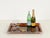 Marvelous Mid-Century serving tray fully made of vibrant tortoiseshell acrylic glass with a chrome frame. This incredibly...