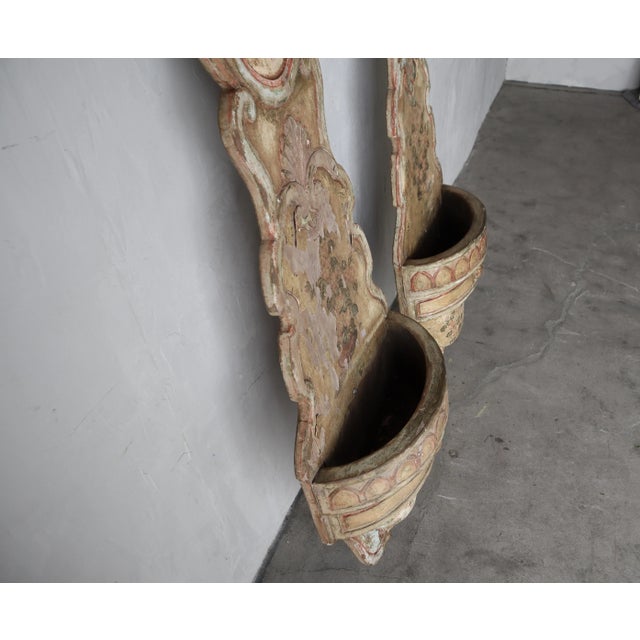 8ft Tall Pair of Antique European Wood Jardiniere Planters For Sale - Image 10 of 12