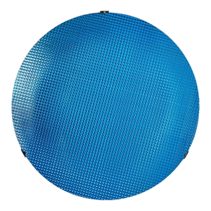 21st Century Large Concave Disc in Blue Glass by Roberto Giulio Rida, Italy