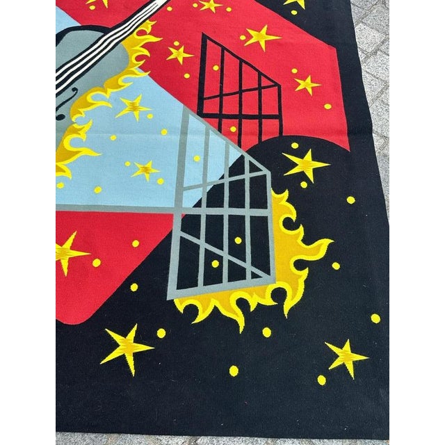 Black Modern French Aubusson Tapestry by Jean Picart Le Doux, 1950s For Sale - Image 8 of 18