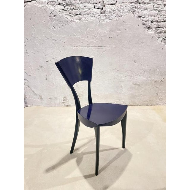 Blue Karina Chairs by J. Mancini & G. Fois-Dorell for Sawaya & Moroni, 1990s, Set of 2 For Sale - Image 8 of 18
