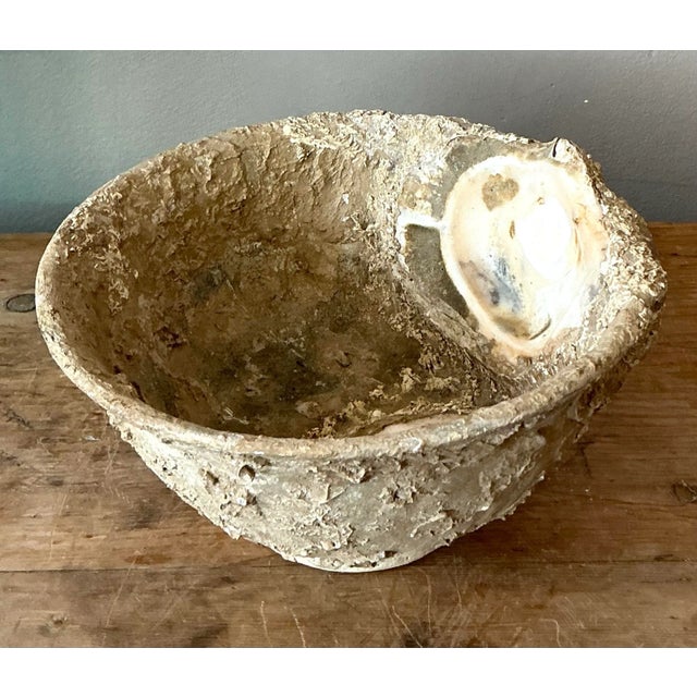 Vintage Boho Oyster Ceramic Bowl For Sale - Image 10 of 10