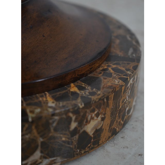 Traditional Maitland Smith Burl Wood Horn Occasional Table For Sale - Image 3 of 11