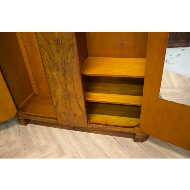 Art Deco Burr Walnut Wardrobe, 1930s For Sale - Image 11 of 14