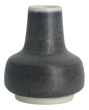 Small Mid-Century Scandinavian Modern Collectible Anthracite Stoneware Vase by Gunnar Borg for Höganäs Ceramics, 1960s