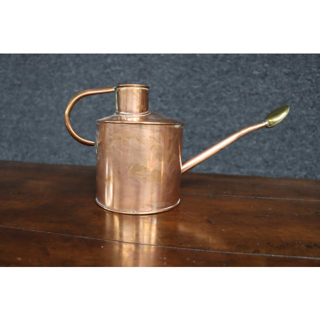 Vintage Haws Copper & Brass Indoor Watering Can For Sale - Image 10 of 12