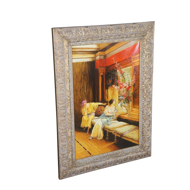 Vintage reproduction oil painting of Vain Courtship, a painting created in 1900 by the British-Dutch painter Sir Lawrence...