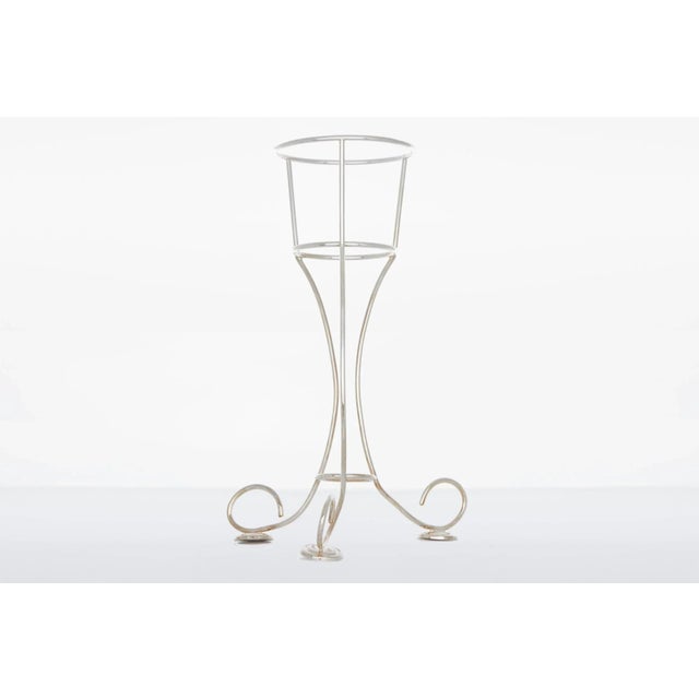 English Vintage English Silverplate Barware Wine Cooler / Stand For Sale - Image 3 of 11