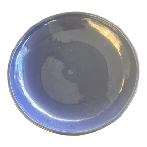 Blue Low Bowl /Plate by Bybee Kentucky Pottery Signed