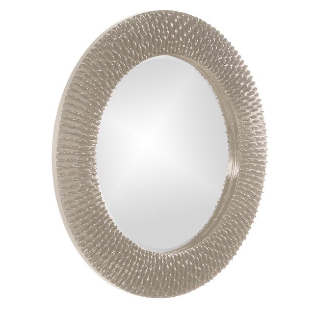 Contemporary Bergman Mirror - Glossy Nickel For Sale - Image 3 of 6