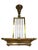 Metal Early 20th Century Rectangular Industrial Brass and Glass Rod Vintage Chandelier For Sale - Image 7 of 18