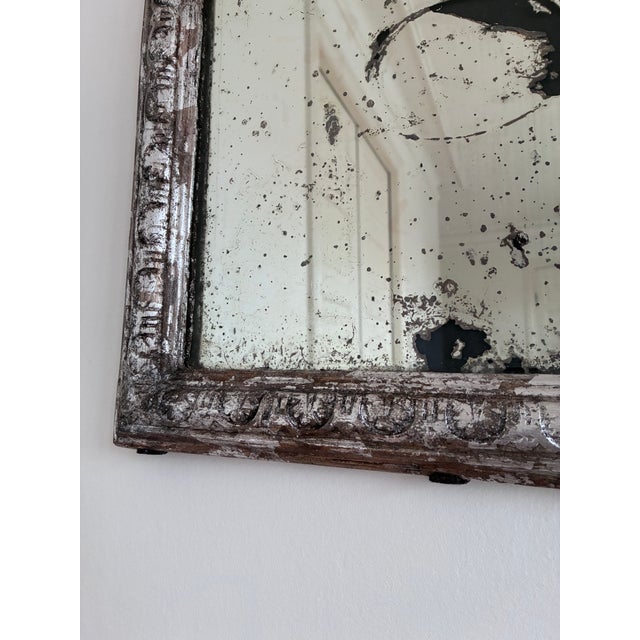 Silver Antique French Louis Philippe Silvered Giltwood Mirror – Late 19th Century For Sale - Image 8 of 10