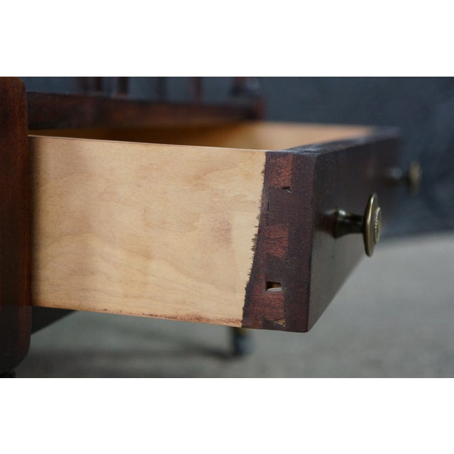 Mid 20th Century English Georgian Style Mahogany Canterbury Magazine Rack Stand 19" For Sale - Image 11 of 18