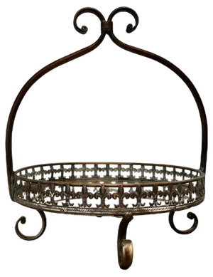 French Copper and Mirrored Bottomed Cake Stand, 1950s