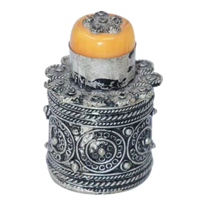 Silvered Metal Lidded Box