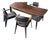 Presidence Executive Desk with Executive Chairs from Jean Prouvé, Set of 4 For Sale
