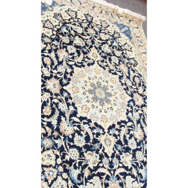 Blue Persian Nain Rug, 5'1" X 8' For Sale - Image 8 of 11