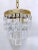 Italian upside down layered chandelier with bronze rim and vintage colonial cut crystal drops. Restored, rewired and it...