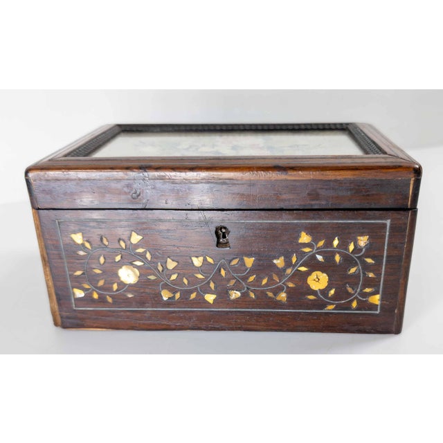 We are selling this nice Continental European 19th century box. This box has attractive rosewood veneer surface. The lid...