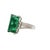 7.46 Carat Green Tourmaline Diamond Platinum Ring, Size 6.75 For Sale - Image 4 of 6