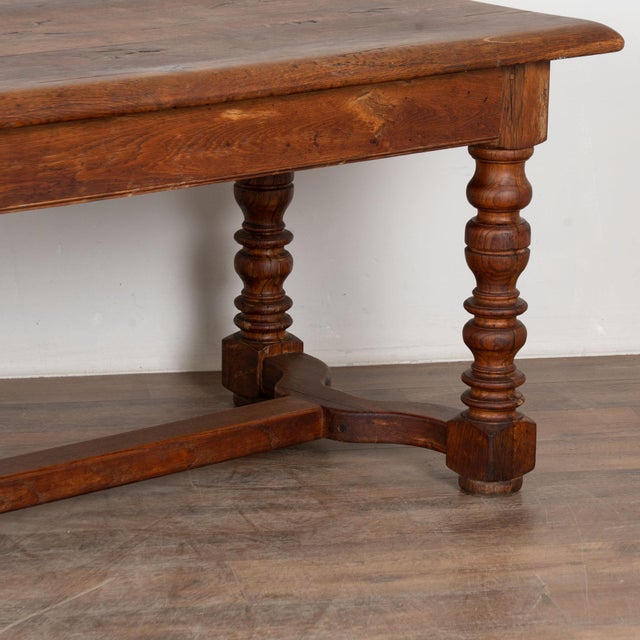 19th Century ​​​​​​​French Oak Long Library Table For Sale - Image 12 of 16