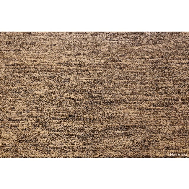 2020s Nazmiyal Collection Textured Beige Modern Moroccan Rug For Sale - Image 5 of 5