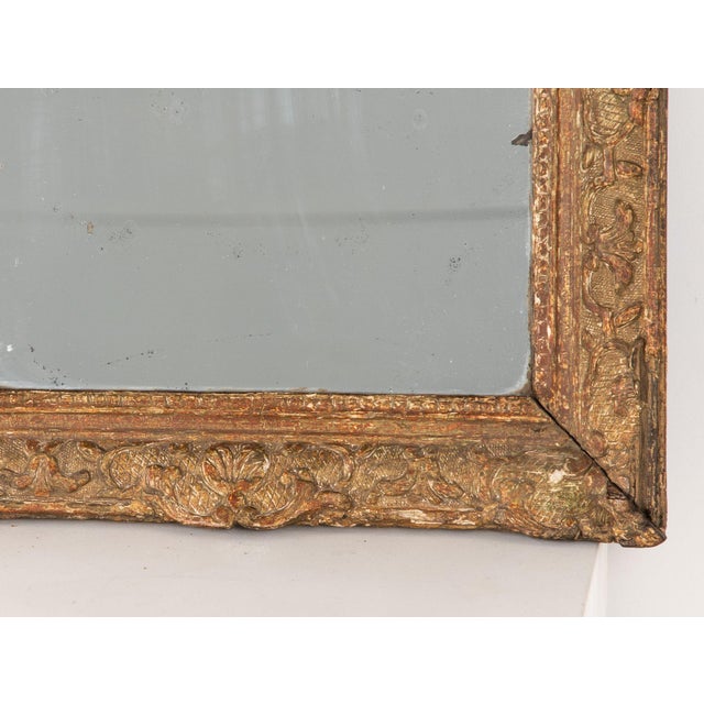 Gold Ornate Baroque Style Giltwood Carved Mirror, Sweden Late 19th C. For Sale - Image 8 of 10