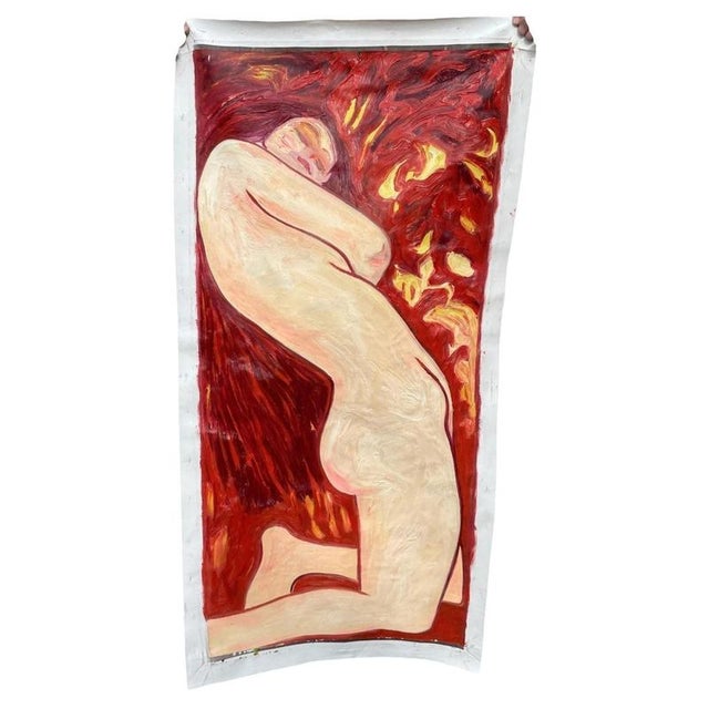 An elegant figurative oil painting on canvas portraying the human form in a tasteful and refined composition. The work...