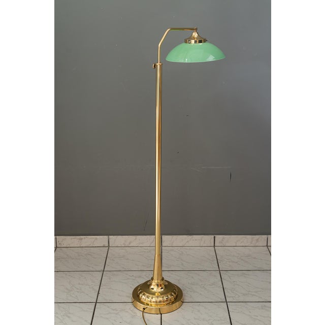 Gold Art Deco Height Adjustable Floor Lamp, 1920 For Sale - Image 8 of 15