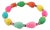 Happy Vibes Rainbow Glass & Gold Beaded Anklet For Sale