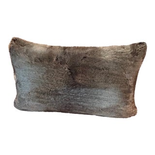 2000s Restoration Hardware Faux Fur Rectangle Accent Pillow For Sale
