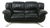 Nicoletti Modern Black Leather Sofa Loveseat For Sale