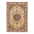 1940s Small Ivory Medallion Mid Century Modern Isfahan Silk Handknotted Wool Rug For Sale