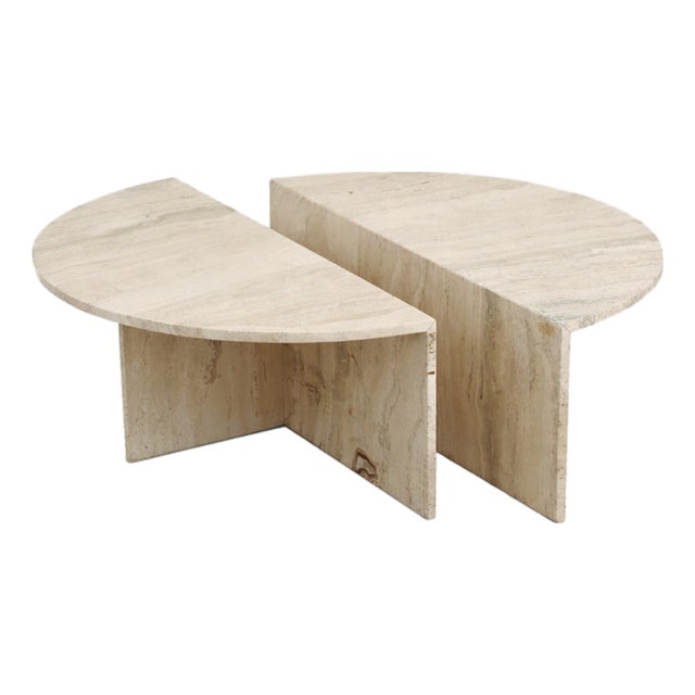 1970s Travertine Modular Coffee Table For Sale