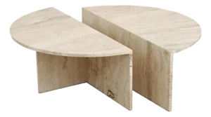 1970s Travertine Modular Coffee Table