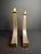 1970s Vintage Mid-Century Eilon Mosaics Hand-Hammered Copper & Holy Land Stone Shofar Candlesticks For Sale - Image 5 of 15