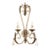 Vintage-Style White and Silver Hollywood Regency-Themed Wrought Iron Wall Lamps - a Pair For Sale - Image 9 of 10