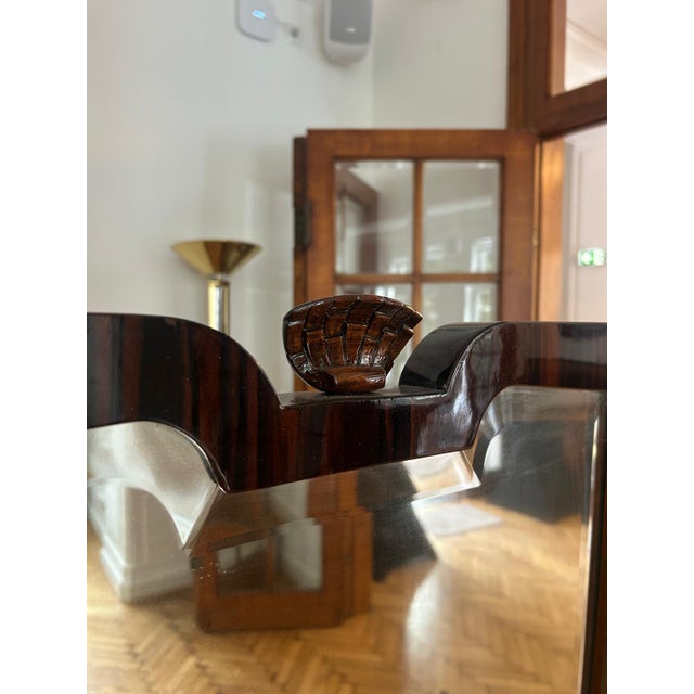 Art Deco Floor Vanity with Drawers and Tall Mirror, 1930s For Sale - Image 9 of 16