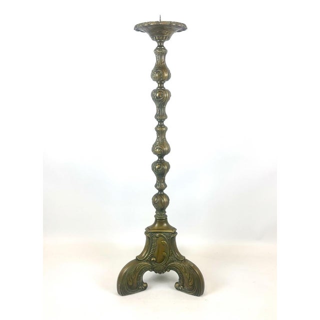 Large French Bronze Altar Candlestick, 19th Century For Sale - Image 18 of 18