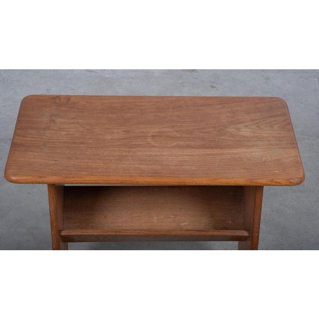 Wood Vintage Oak Magazine Holder, Denmark, 1960s For Sale - Image 7 of 10