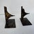Mid 20th Century Brutalist Metal Bookends in the Manner of Walter Von Nessen- a Pair For Sale - Image 9 of 10