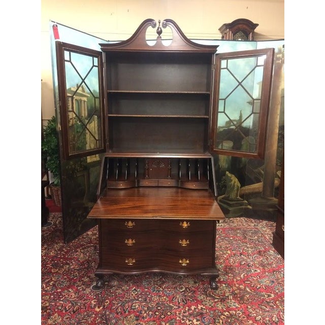 Wood Vintage Secretary Desk, Colonial Furniture Company, Mahogany Desk For Sale - Image 7 of 11