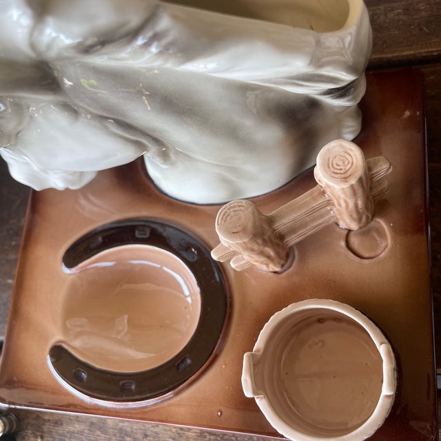 Shields Fifth Ave Ceramic Horse Head Desk Caddy For Sale In Dallas - Image 6 of 6