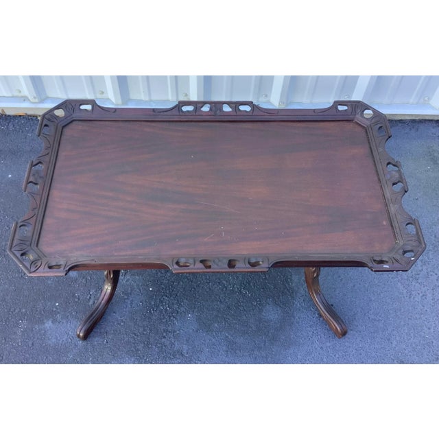Brown 1940s Vintage Side Table or Serving Tray For Sale - Image 8 of 9